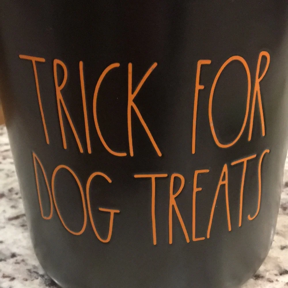 Rae Dunn Trick for dog treats canister